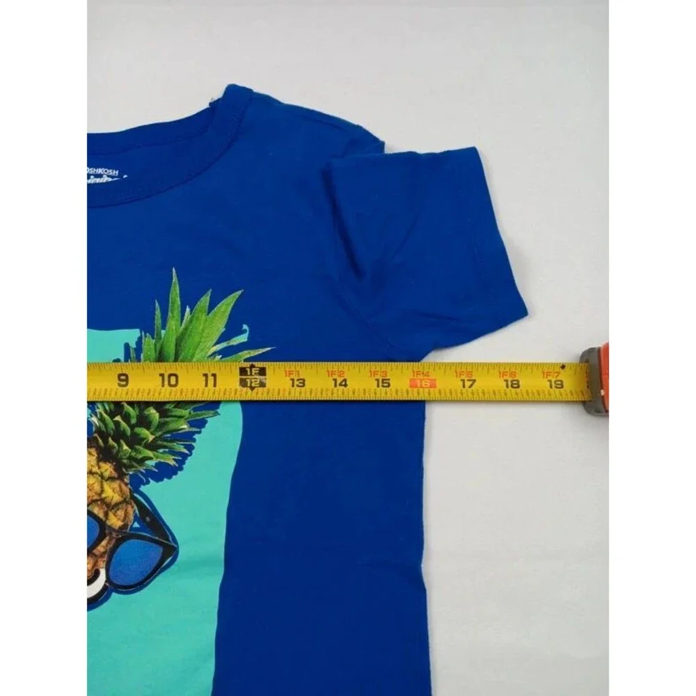 OshKosh Big Boys Blue Pine-Dabb-Le Pineapple Dabbing Graphic Tee Size 14